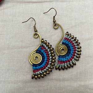 Vintage woven earrings
